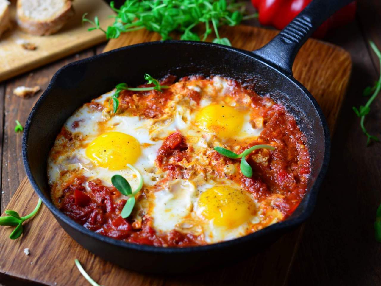 baked eggs tomatoes parmesan 1
