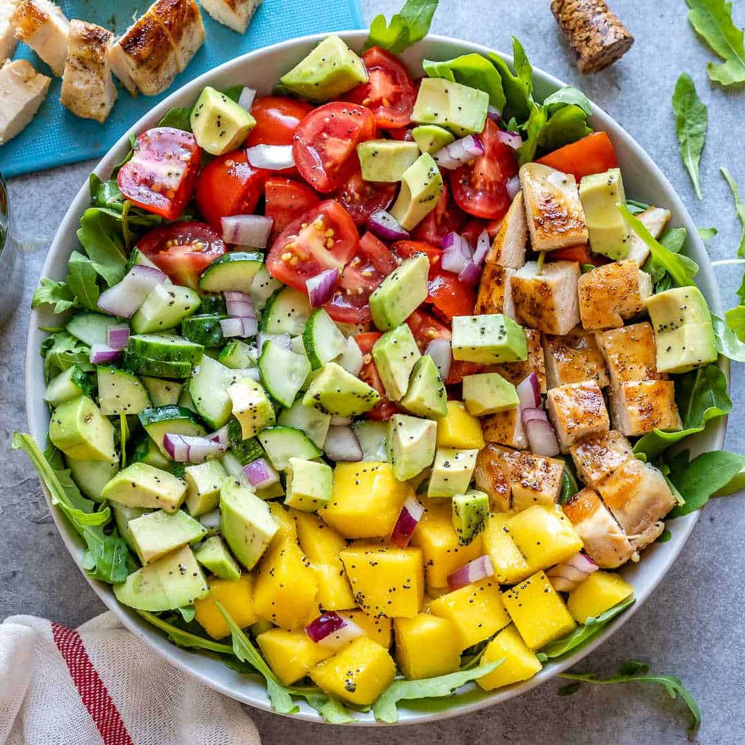 Healthy Chicken mango salad sq 
